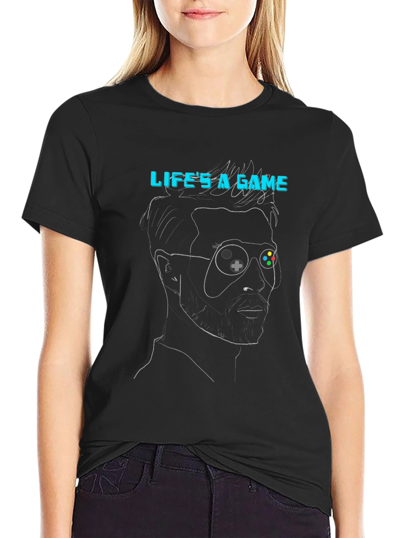 Lifes a Game T-Shirt - Gamer Style Black Tee