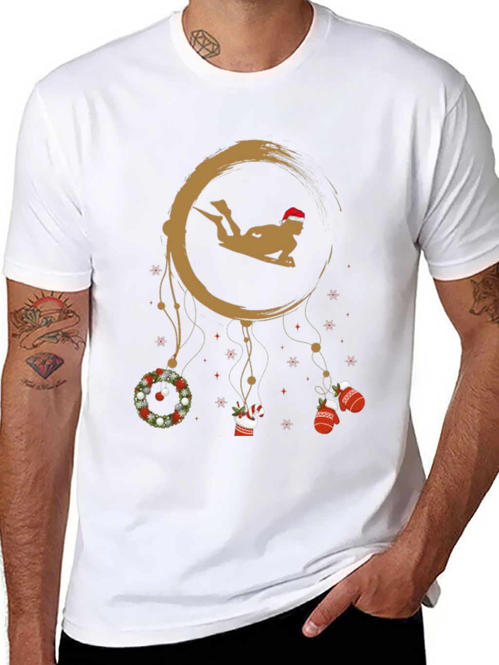 Christmas Surfer Graphic Tee