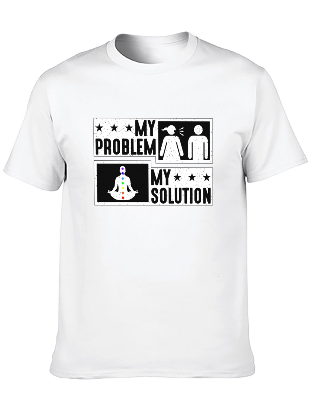 My Problem My Solution Yoga Chakra Graphic T-Shirt