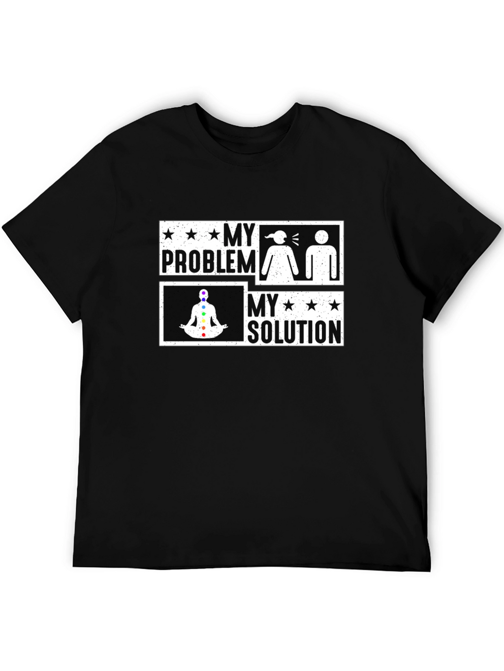 My Problem My Solution Yoga Chakra Graphic T-Shirt