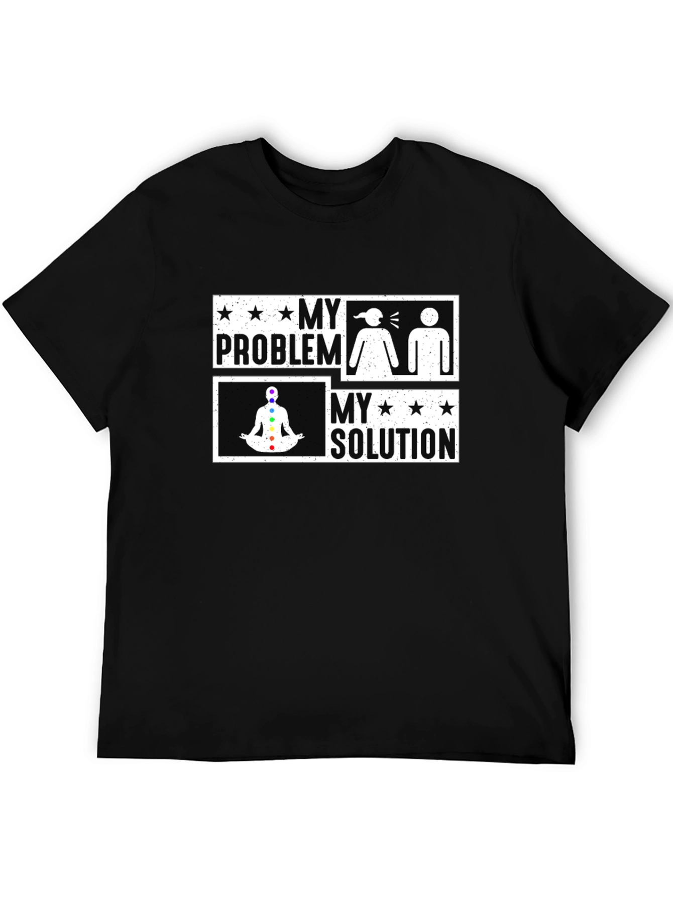 My Problem My Solution Yoga Chakra Graphic T-Shirt