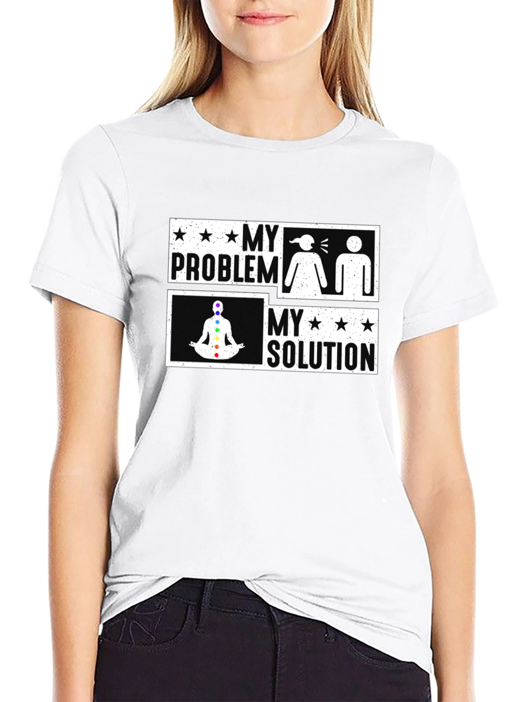 My Problem My Solution Yoga Chakra Graphic T-Shirt
