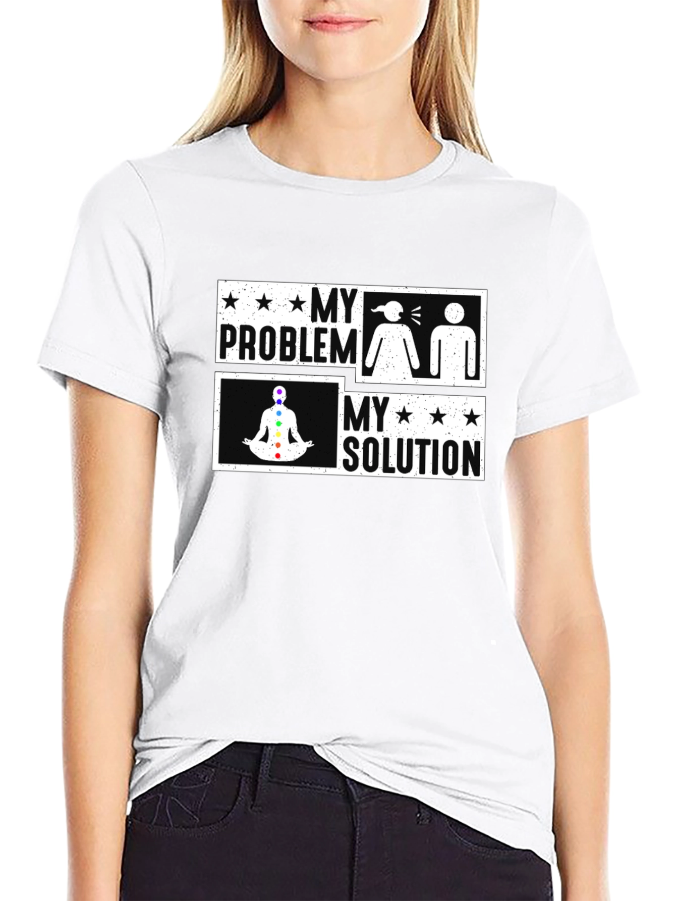 My Problem My Solution Yoga Chakra Graphic T-Shirt