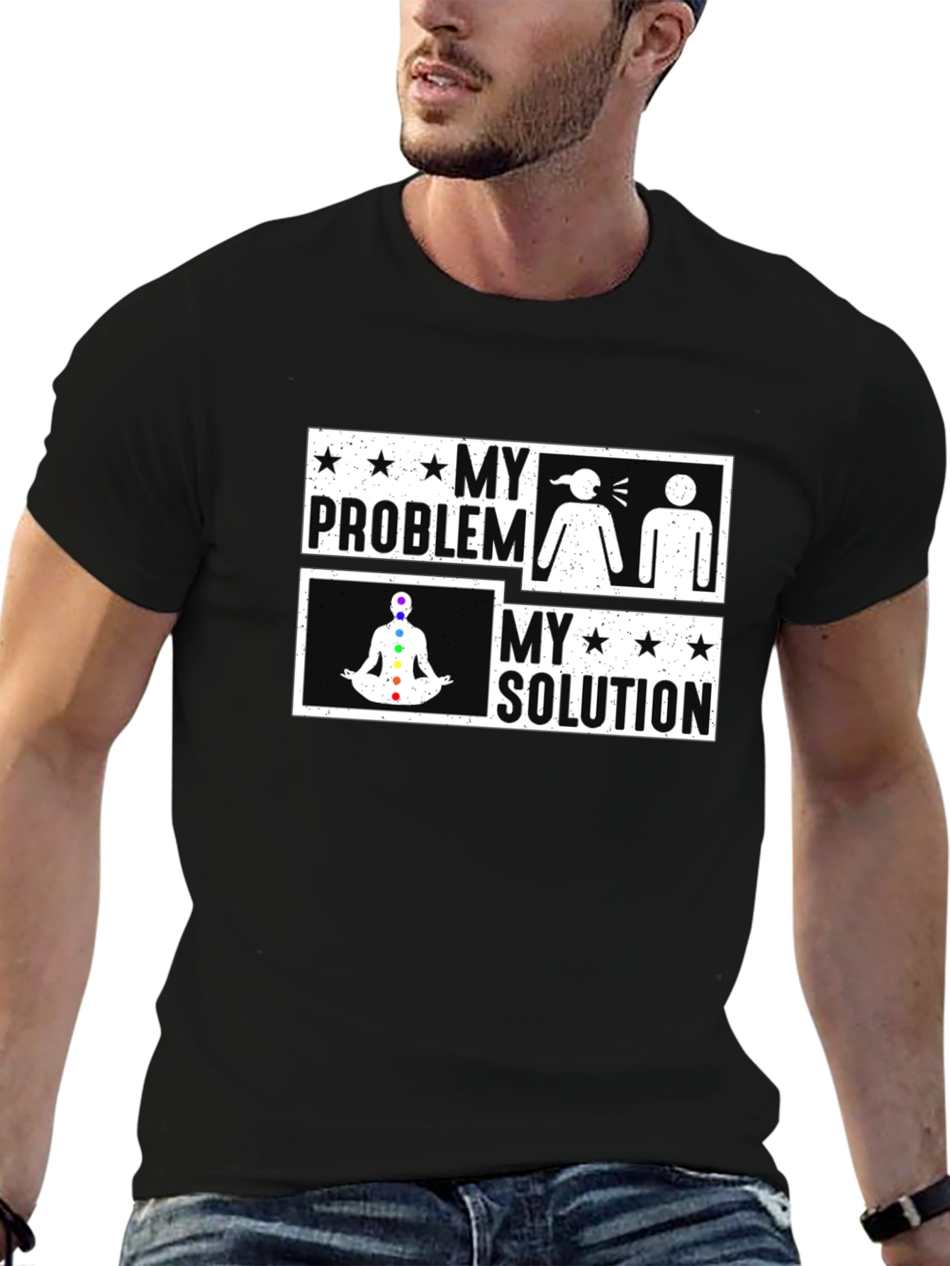 My Problem My Solution Yoga Chakra Graphic T-Shirt