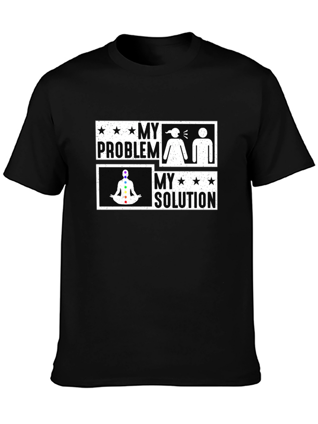 My Problem My Solution Yoga Chakra Graphic T-Shirt