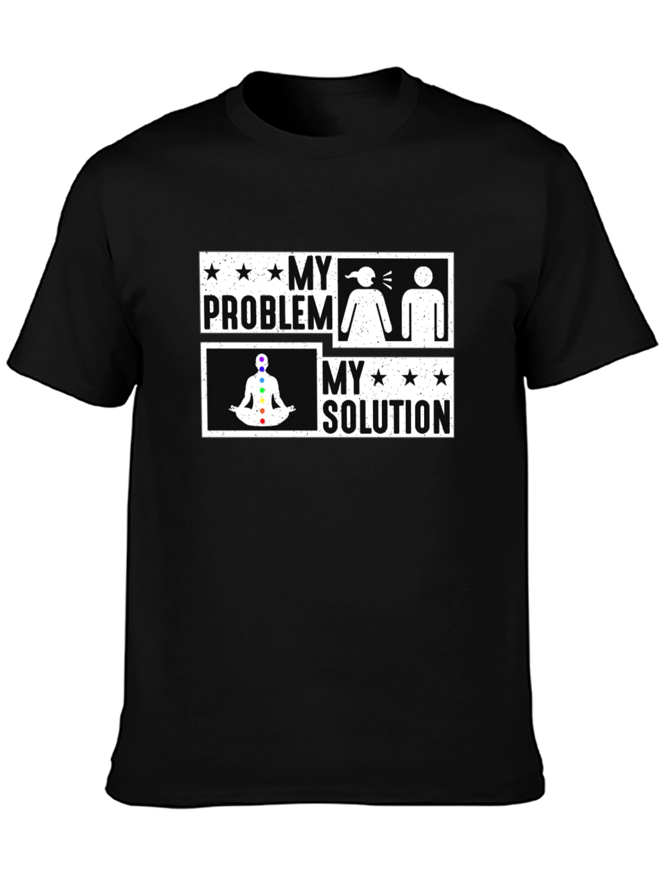 My Problem My Solution Yoga Chakra Graphic T-Shirt