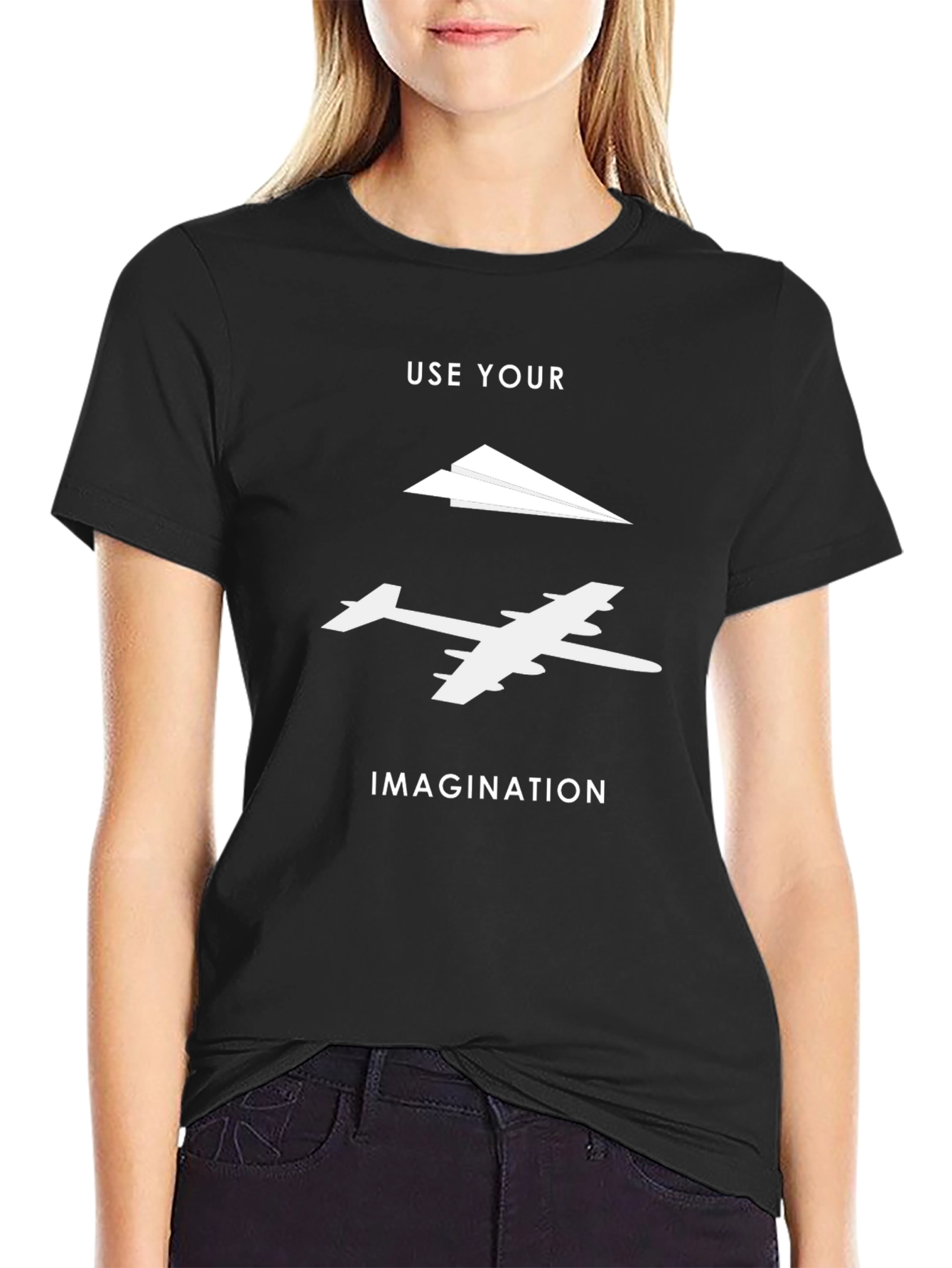 Use Your Imagination T-Shirt - Airplane Graphic Tee