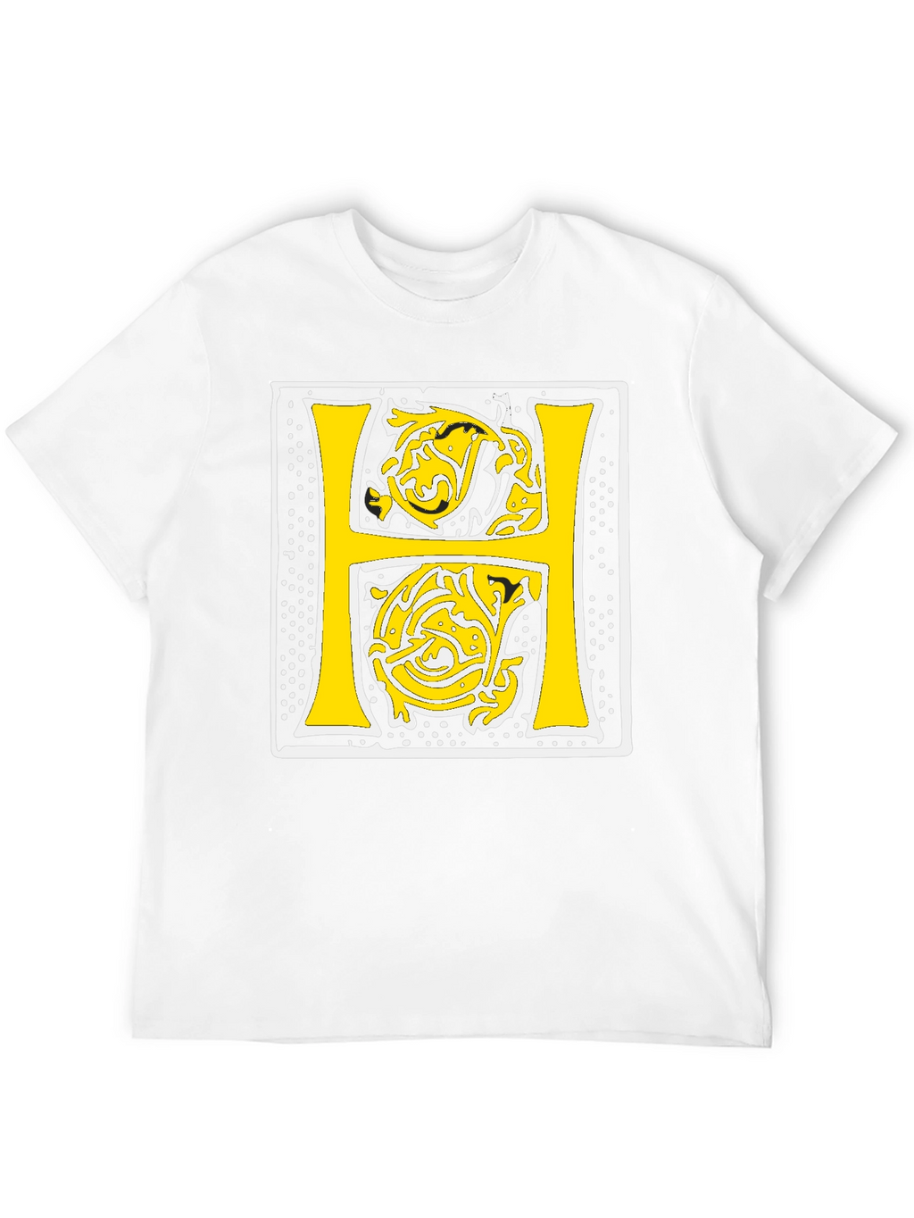Illuminated Letter H Black T-Shirt