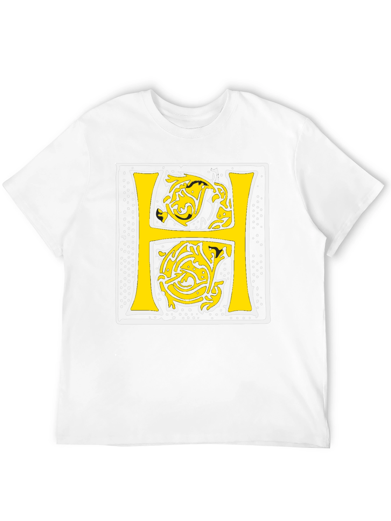 Illuminated Letter H Black T-Shirt