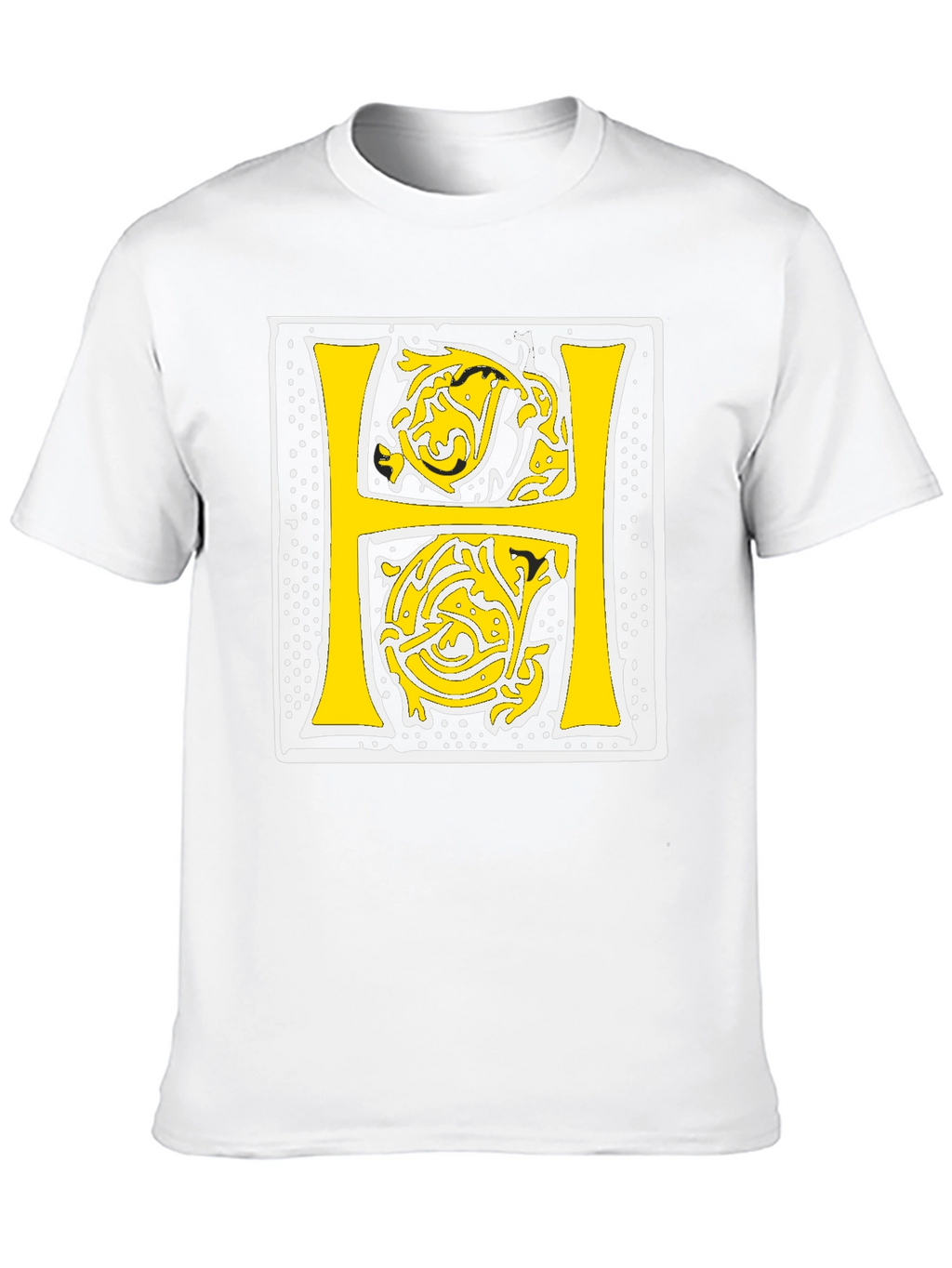 Illuminated Letter H Black T-Shirt