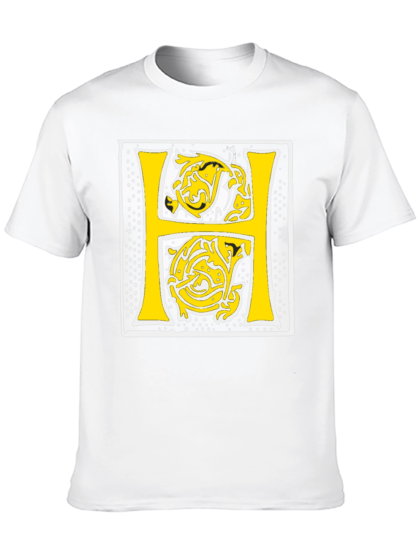 Illuminated Letter H Black T-Shirt