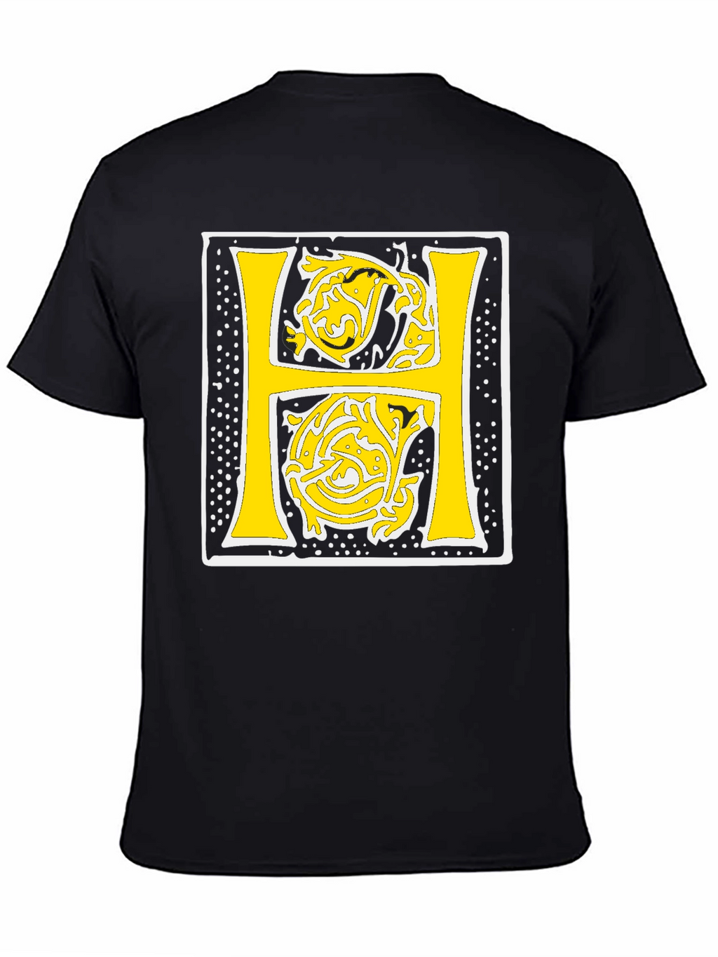 Illuminated Letter H Black T-Shirt