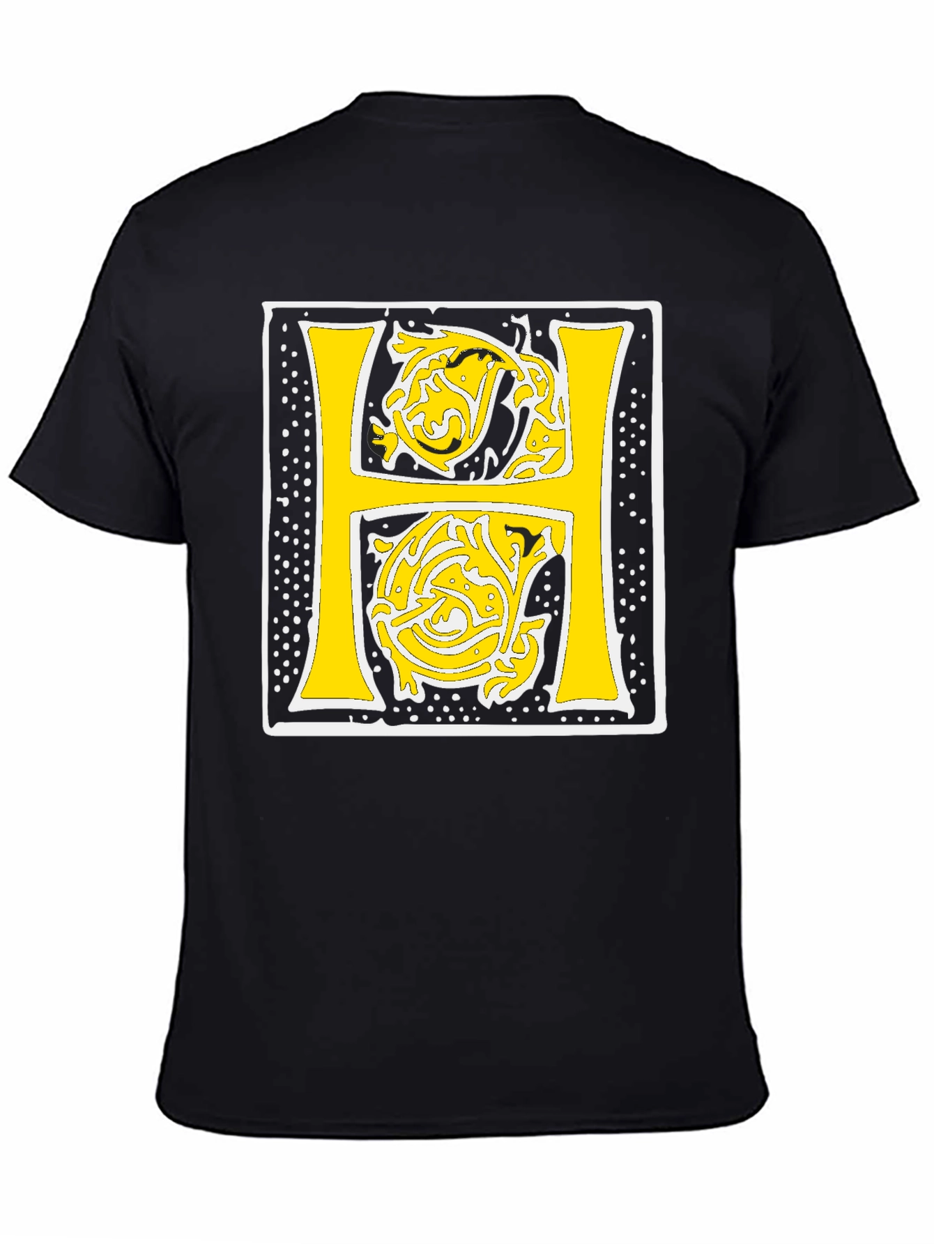Illuminated Letter H Black T-Shirt