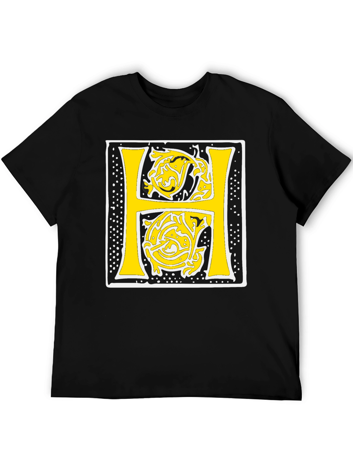 Illuminated Letter H Black T-Shirt