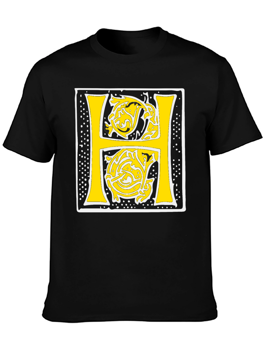 Illuminated Letter H Black T-Shirt