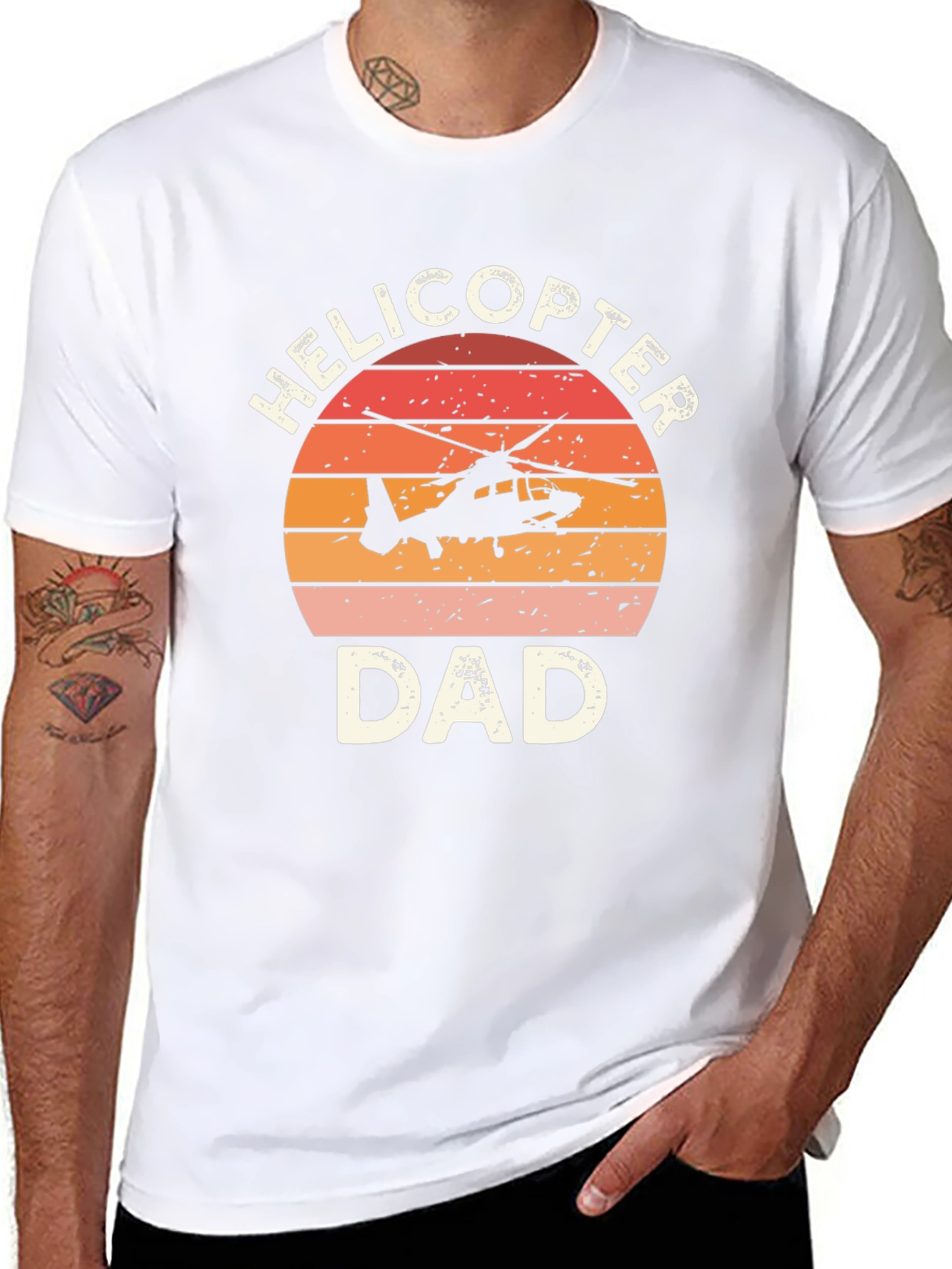 Helicopter Dad T-Shirt - Vintage Style Fathers Day Gift