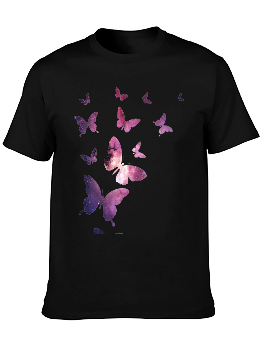 Galaxy Butterfly Black T-Shirt