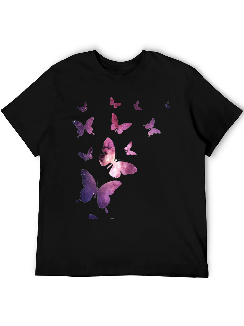 Galaxy Butterfly Black T-Shirt