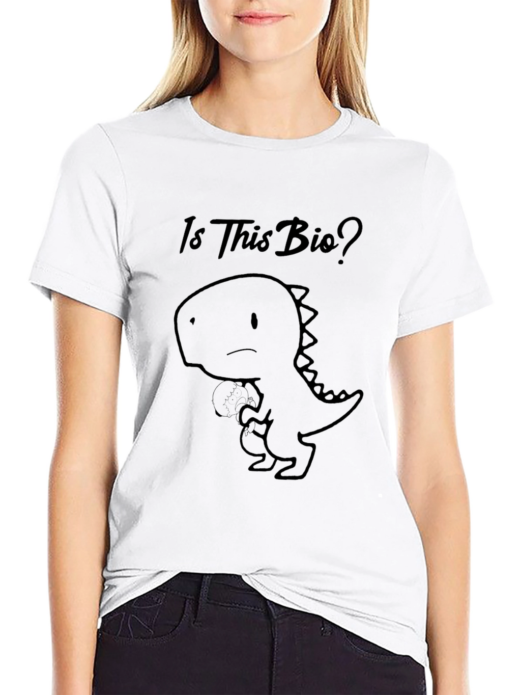 Is This Bio? Dino Black T-Shirt