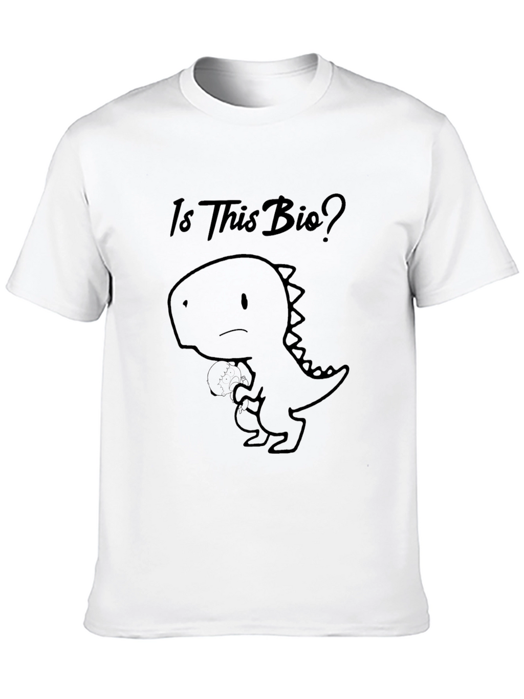 Is This Bio? Dino Black T-Shirt