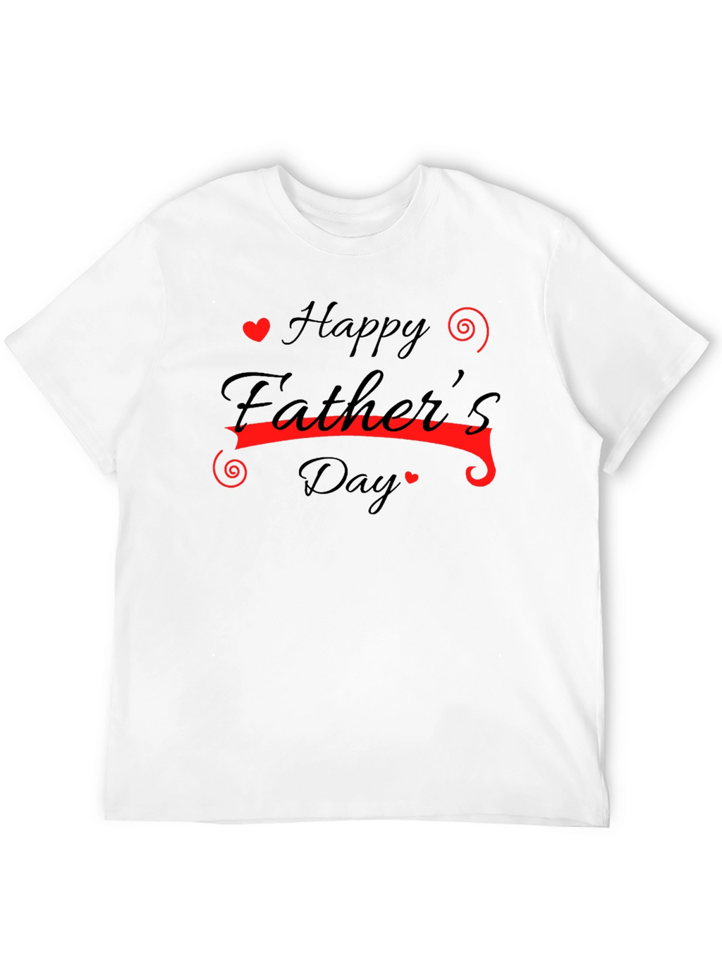 Happy Fathers Day Black Graphic T-Shirt