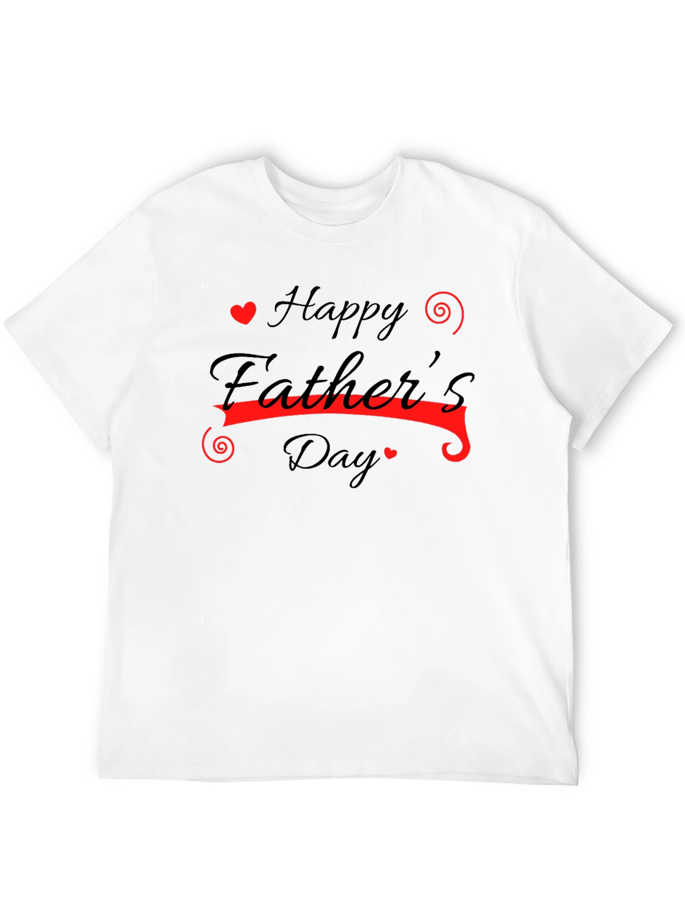Happy Fathers Day Black Graphic T-Shirt