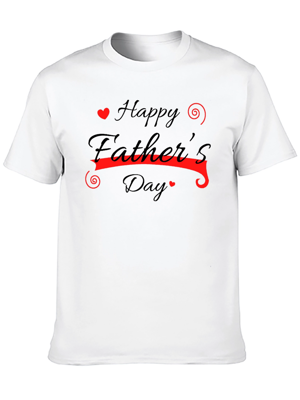Happy Fathers Day Black Graphic T-Shirt