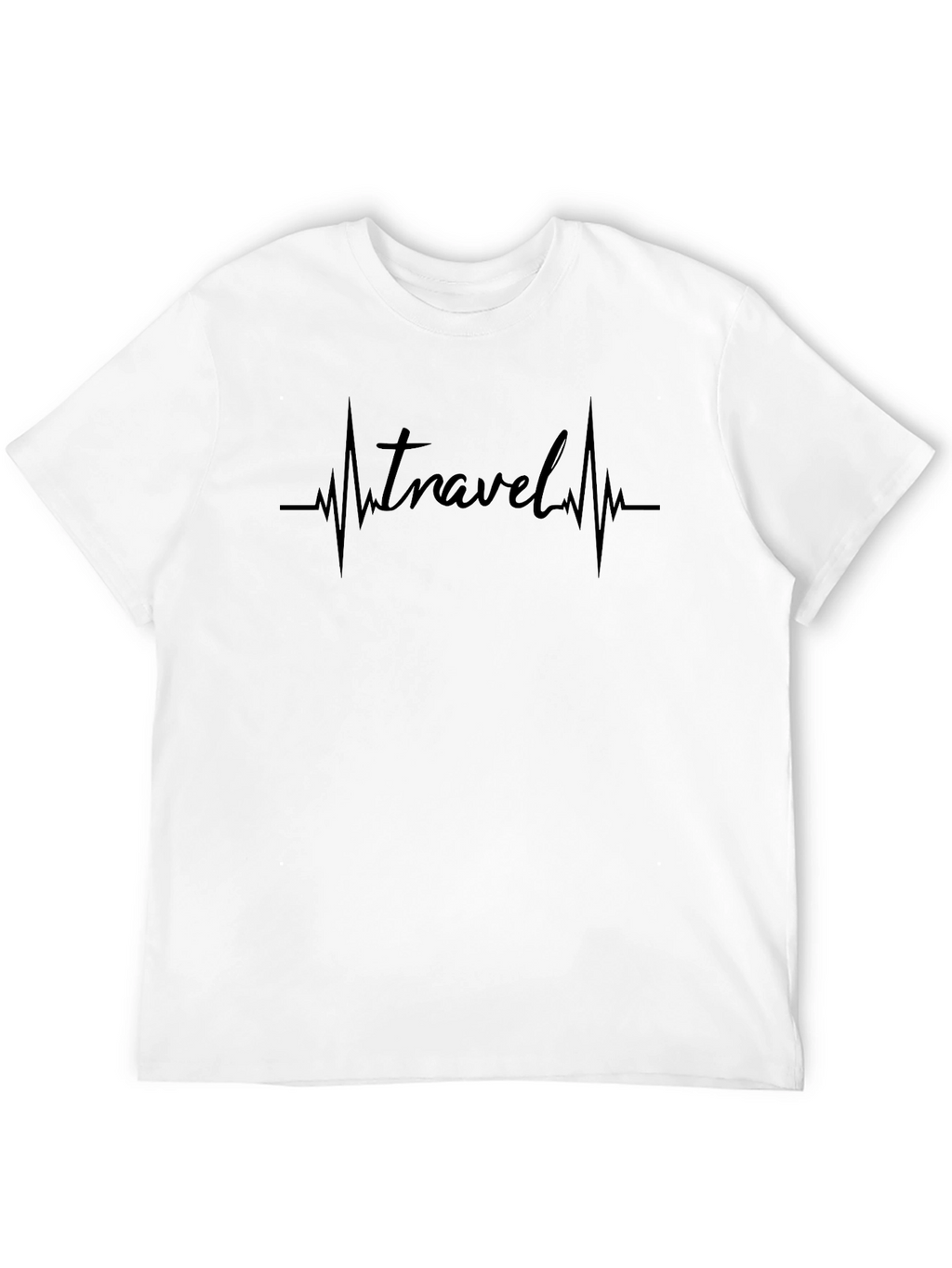 Travel Heartbeat Black T-Shirt