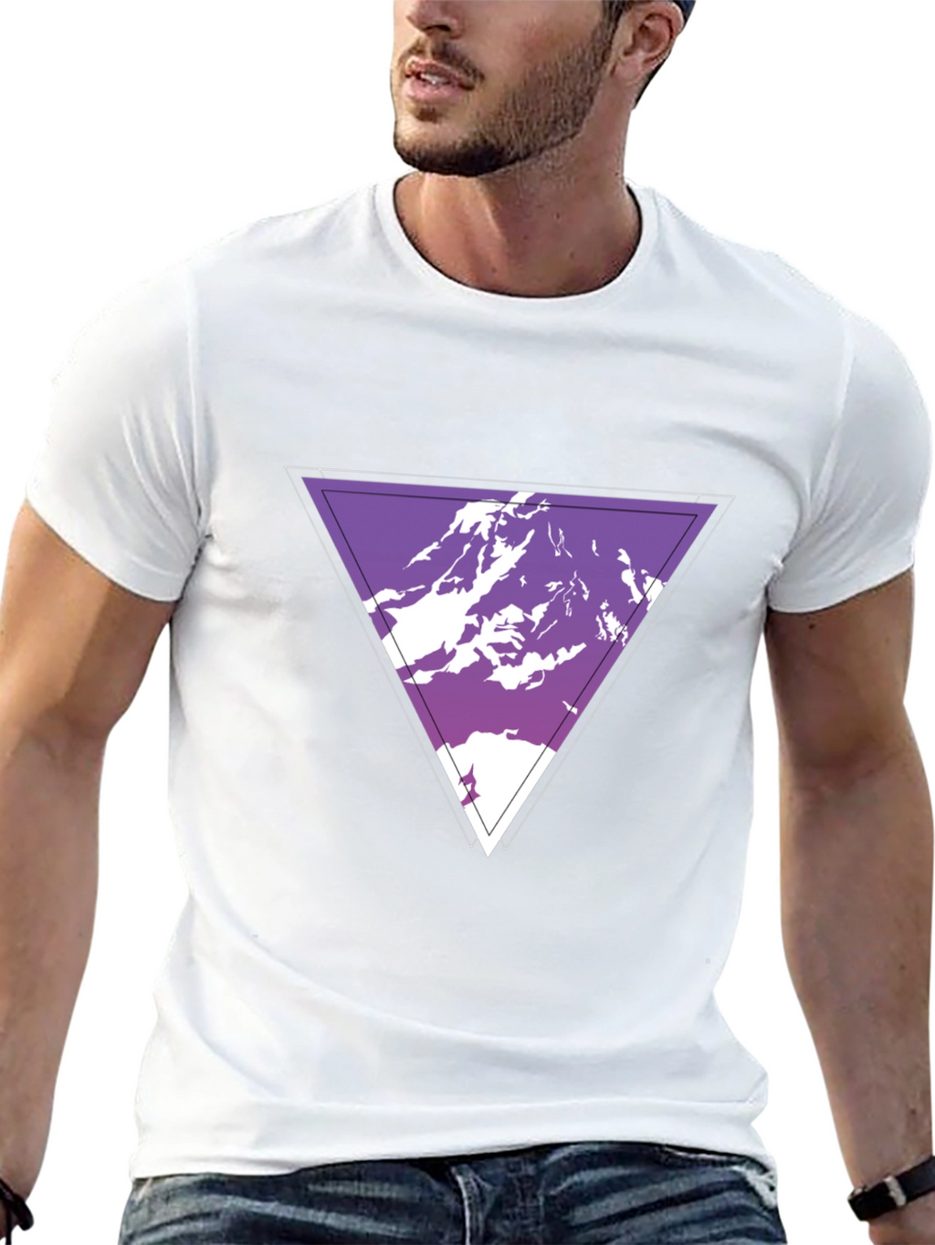 Geometric Mountain Graphic Tee - Cool Casual Style