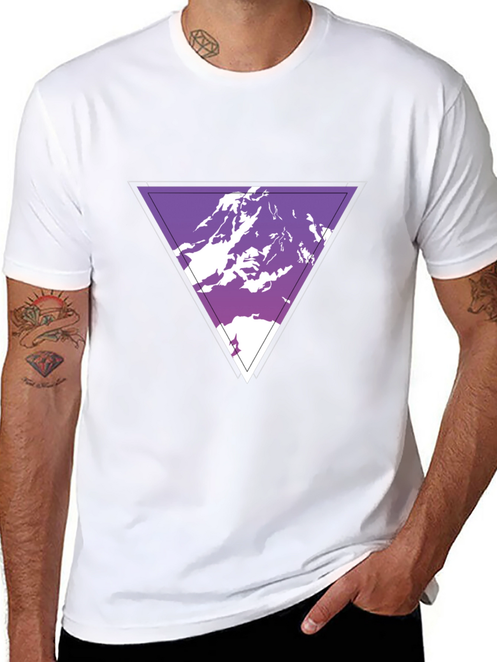 Geometric Mountain Graphic Tee - Cool Casual Style