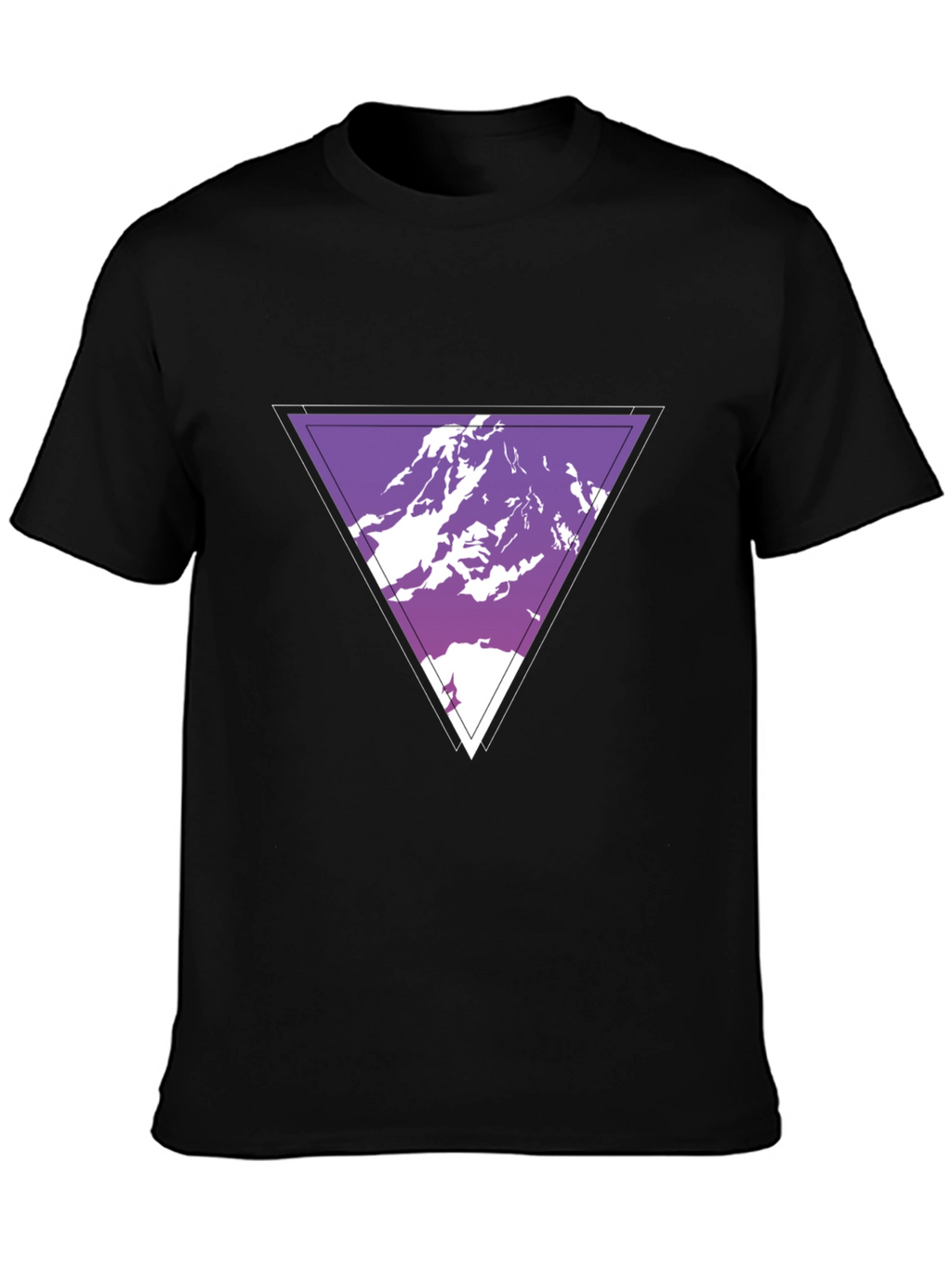 Geometric Mountain Graphic Tee - Cool Casual Style
