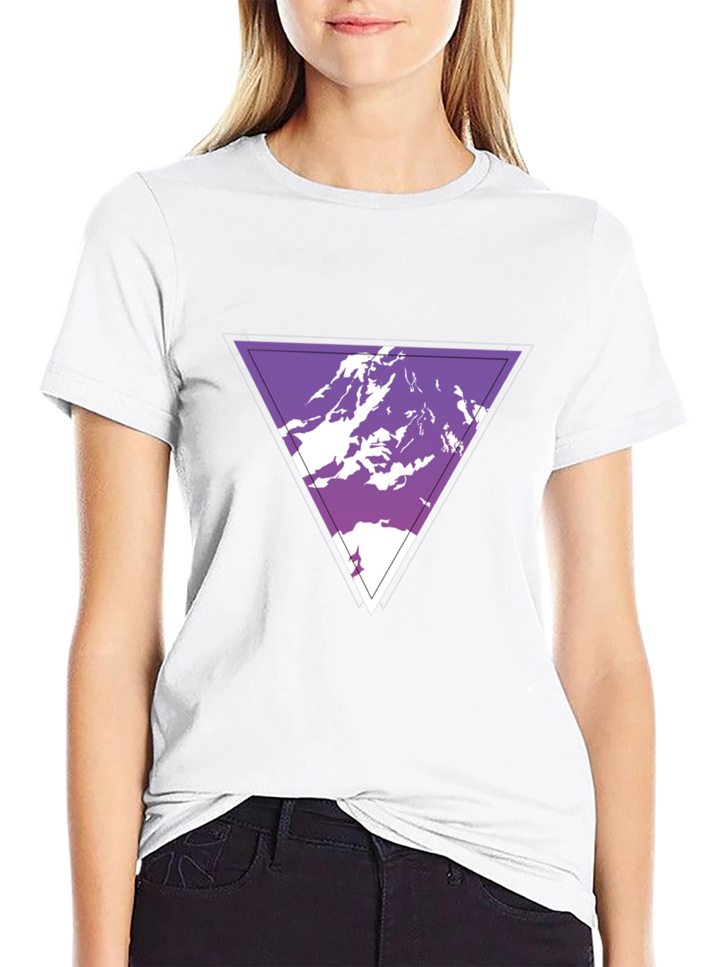 Geometric Mountain Graphic Tee - Cool Casual Style
