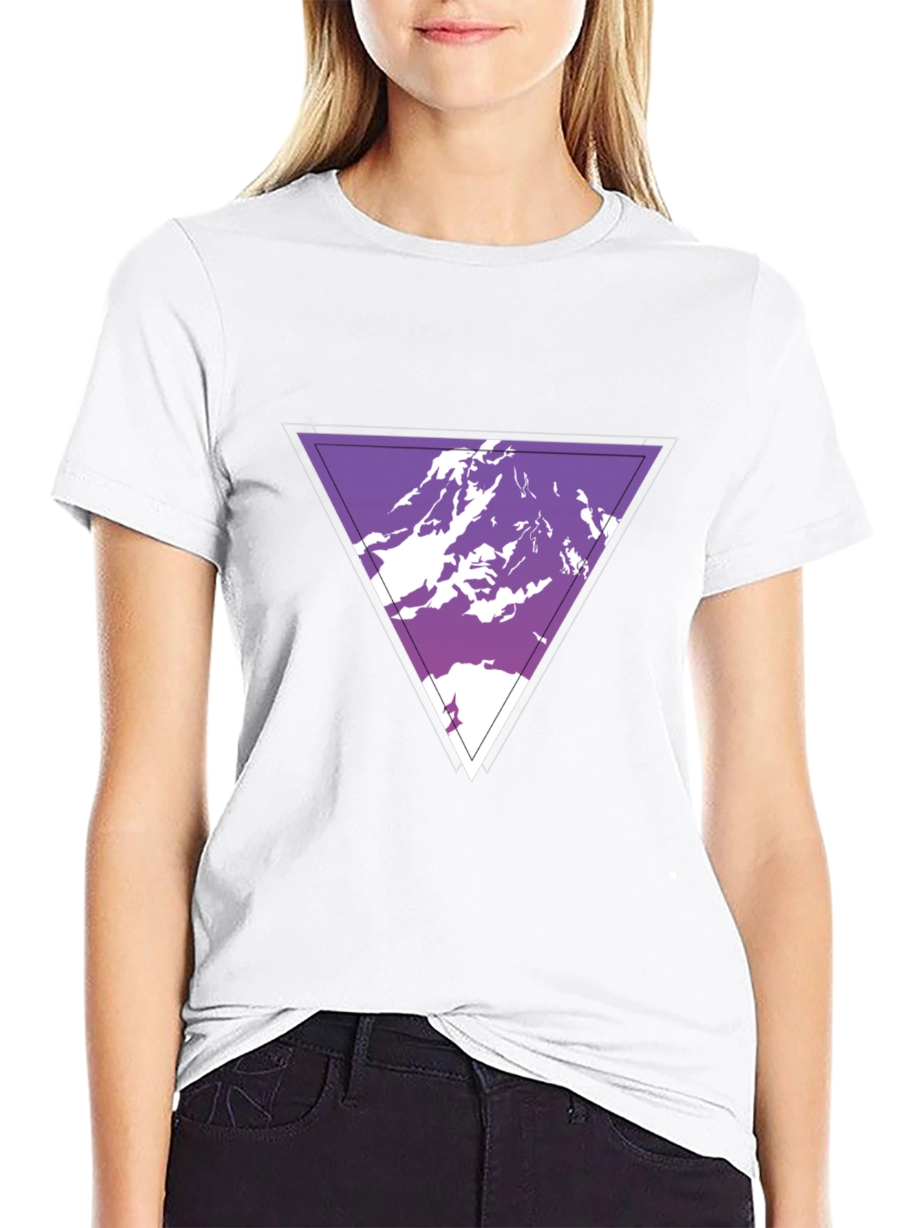 Geometric Mountain Graphic Tee - Cool Casual Style