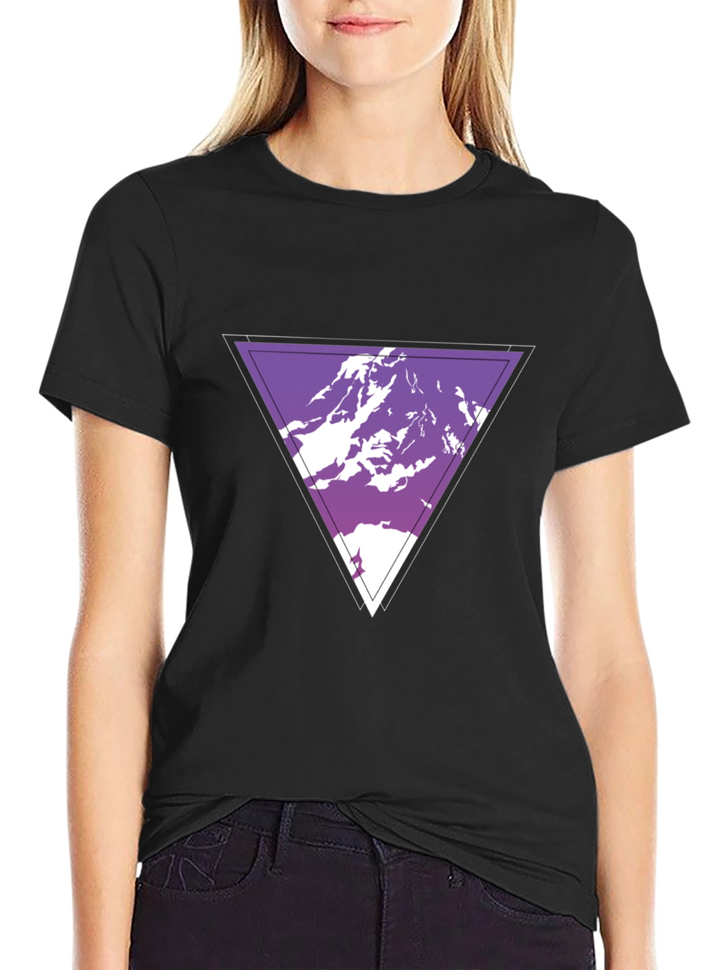Geometric Mountain Graphic Tee - Cool Casual Style