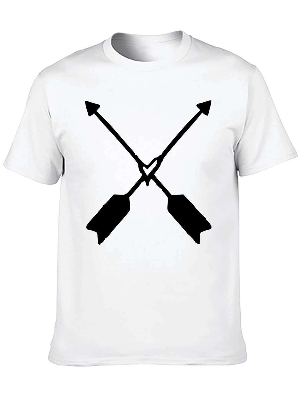 Crossed Arrows Heart T-Shirt - Black