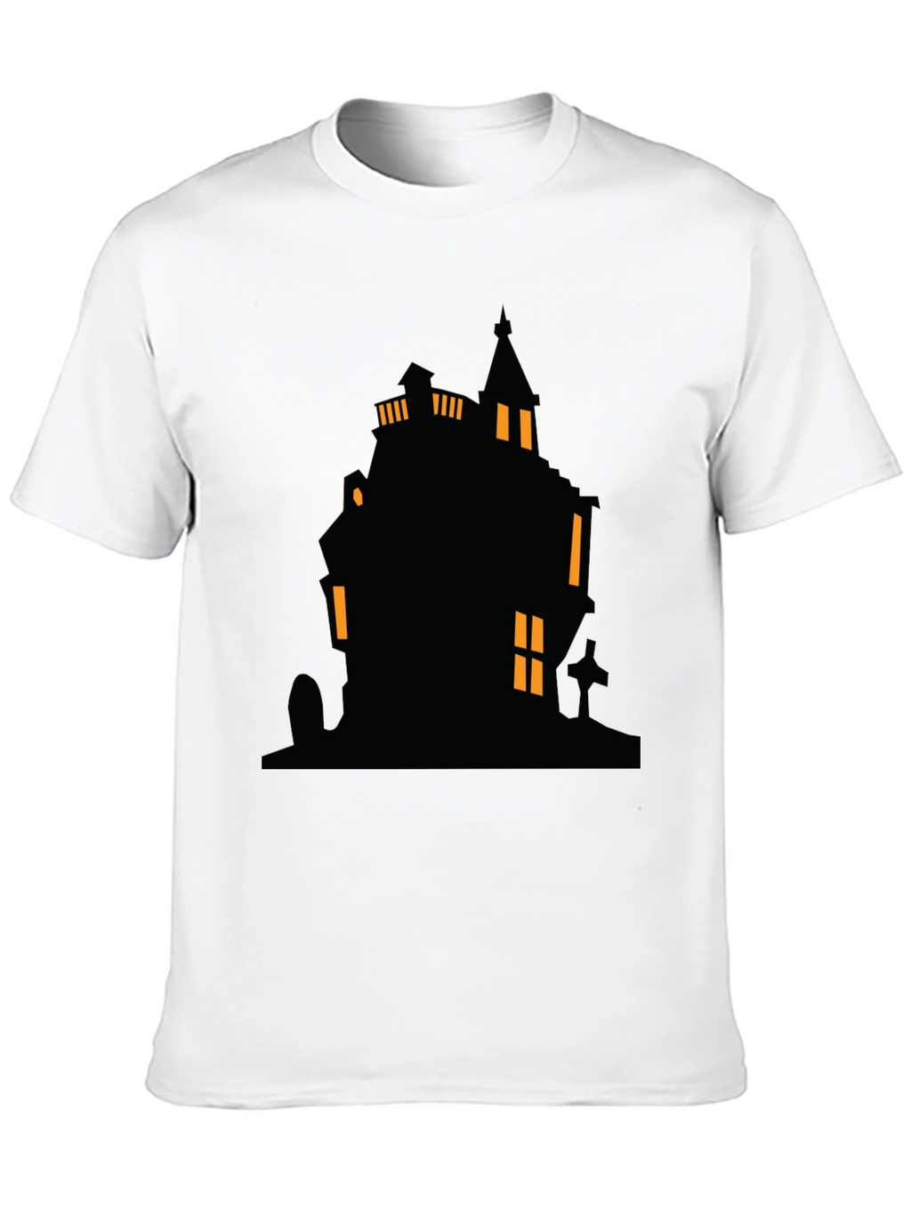 Spooky Haunted House Graphic Tee - Halloween Shirt