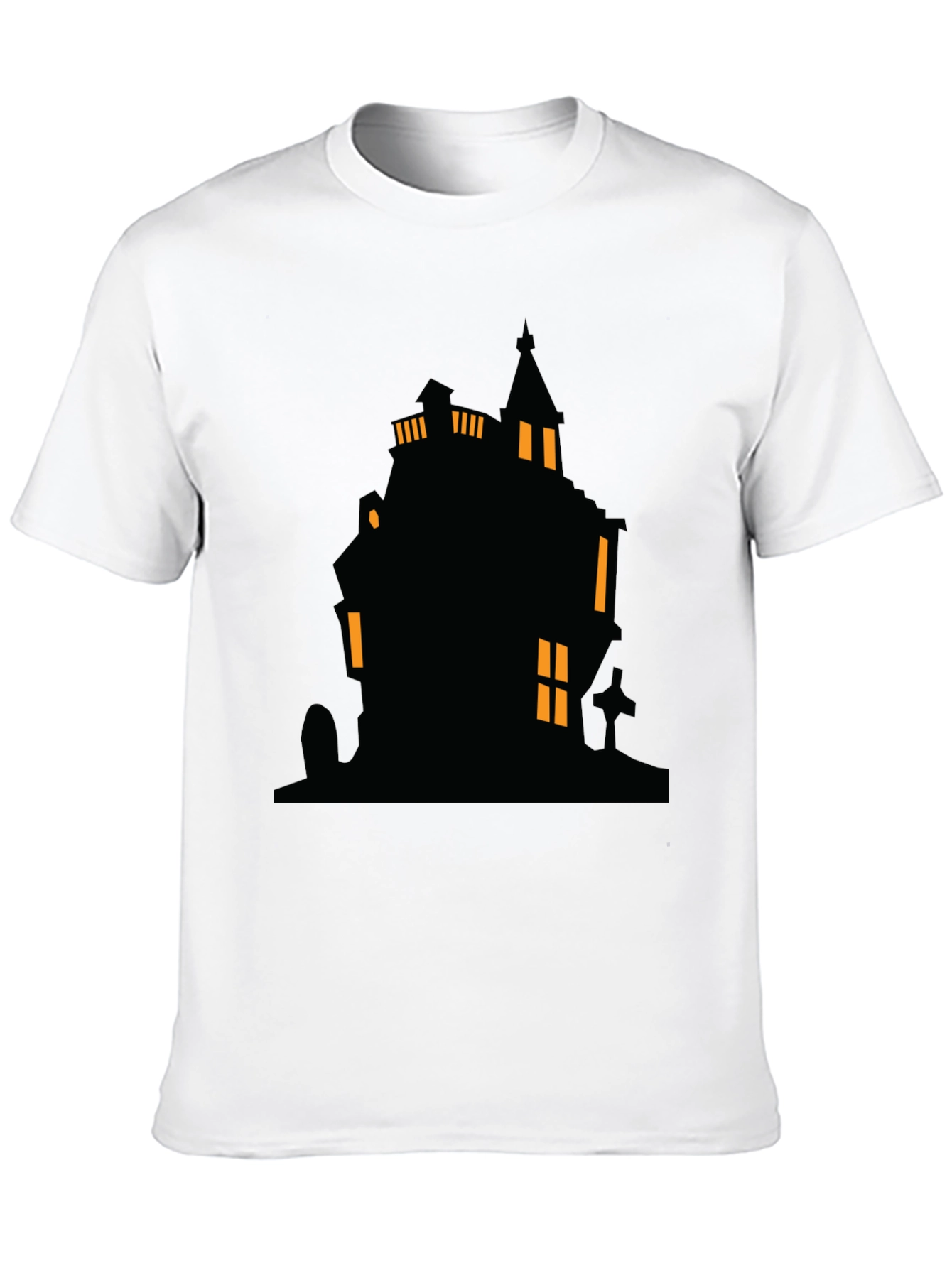 Spooky Haunted House Graphic Tee - Halloween Shirt