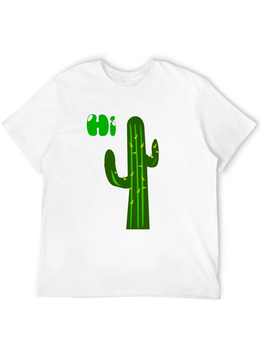 Cactus Hi T-Shirt - Black Graphic Tee