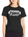 Personal Trainer Graphic Tee - Black Cotton Blend