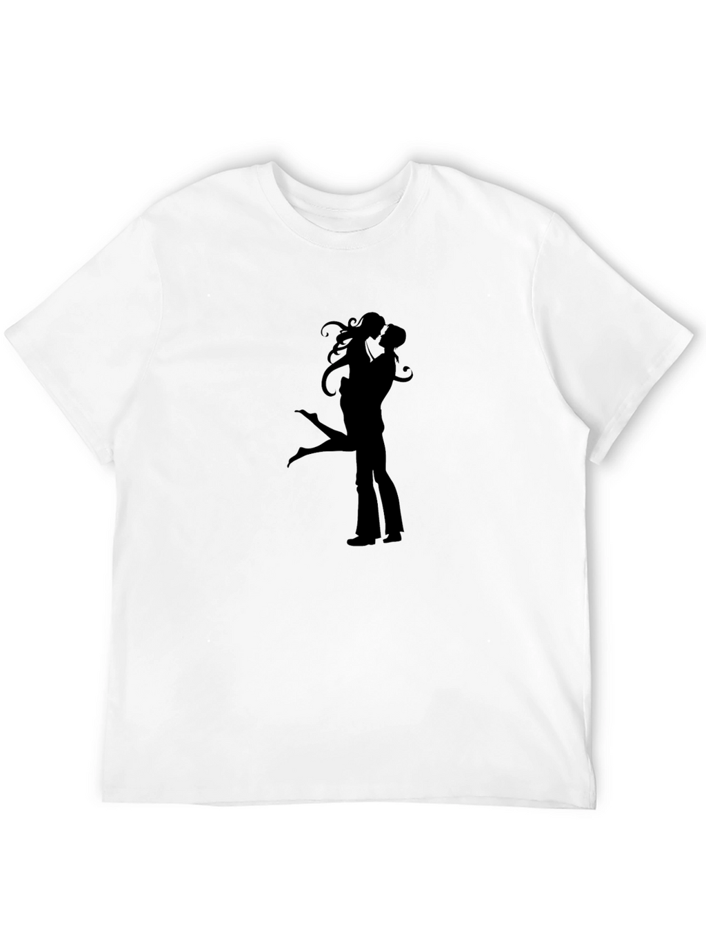 Silhouette Lovers Black Graphic Tee Shirt