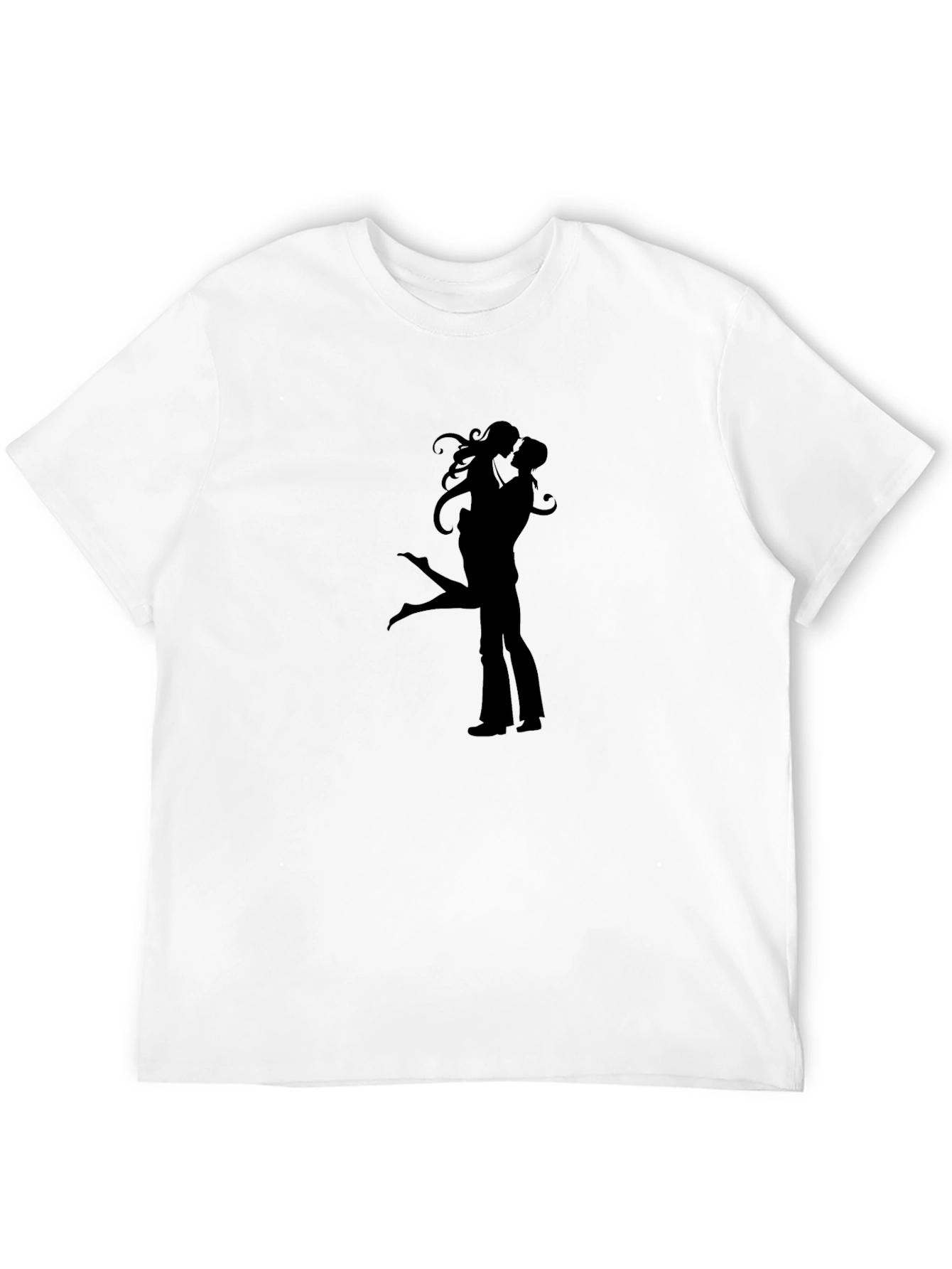 Silhouette Lovers Black Graphic Tee Shirt