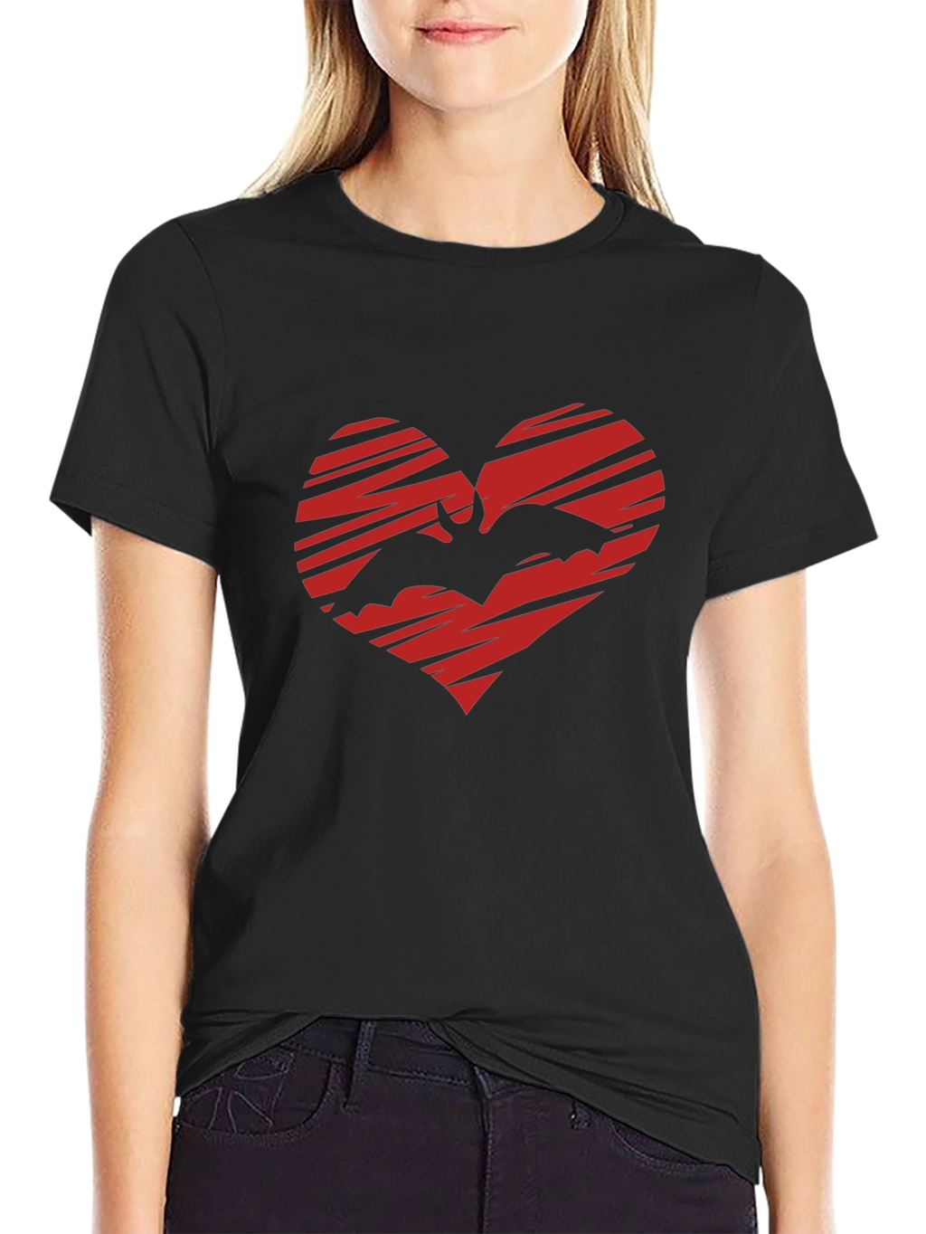 Bat Heart Graphic T-Shirt - Gothic Love Tee