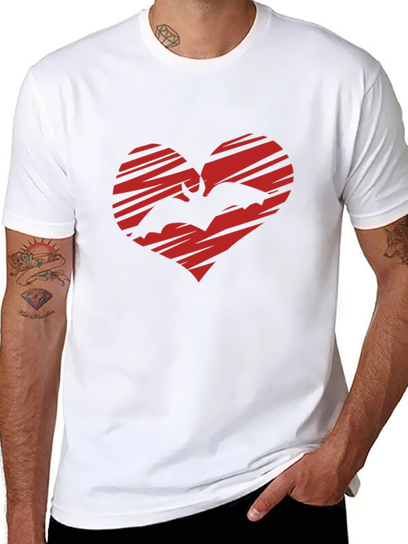 Bat Heart Graphic T-Shirt - Gothic Love Tee