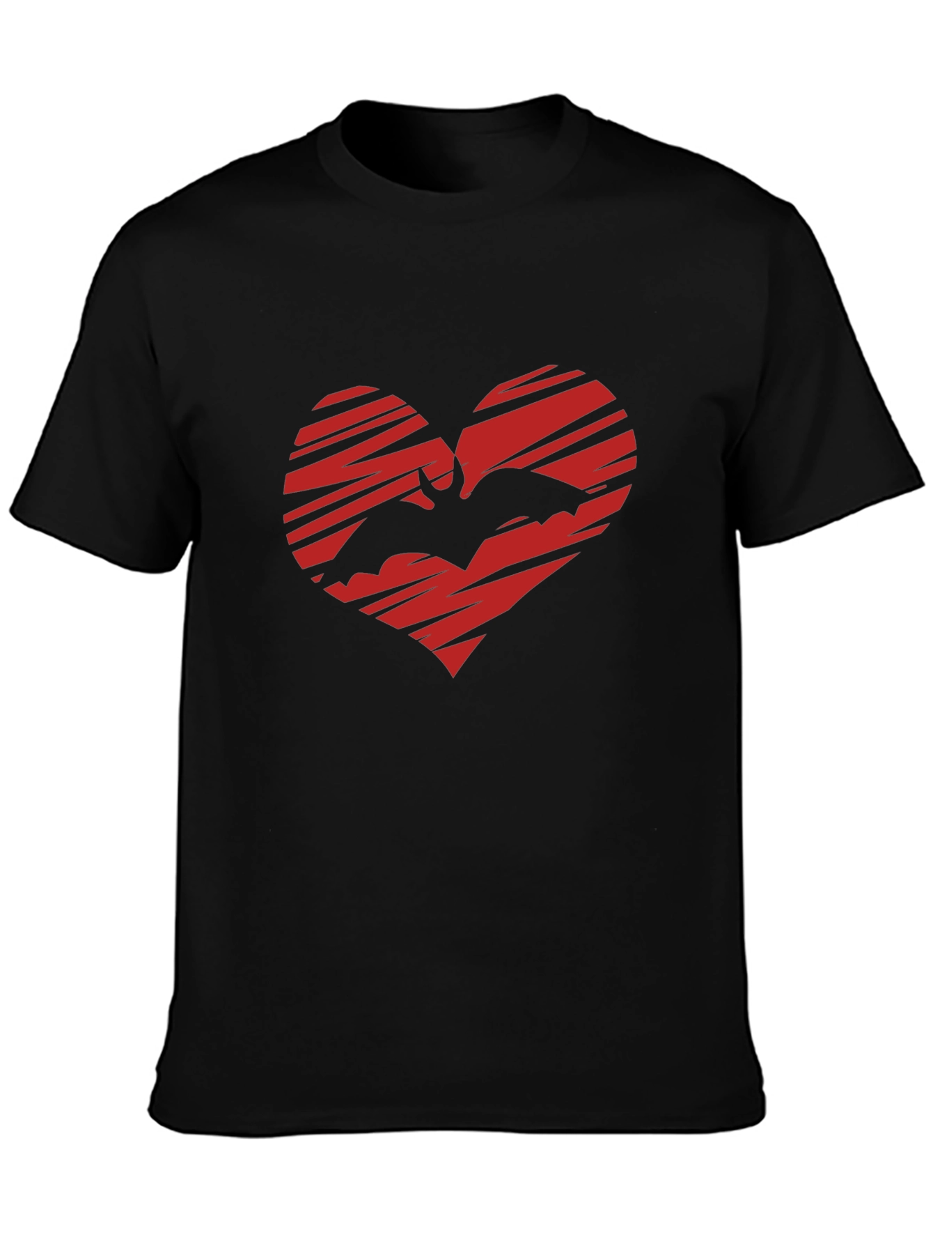 Bat Heart Graphic T-Shirt - Gothic Love Tee