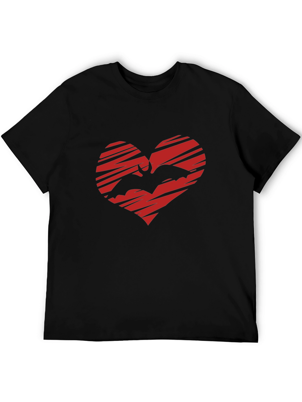 Bat Heart Graphic T-Shirt - Gothic Love Tee