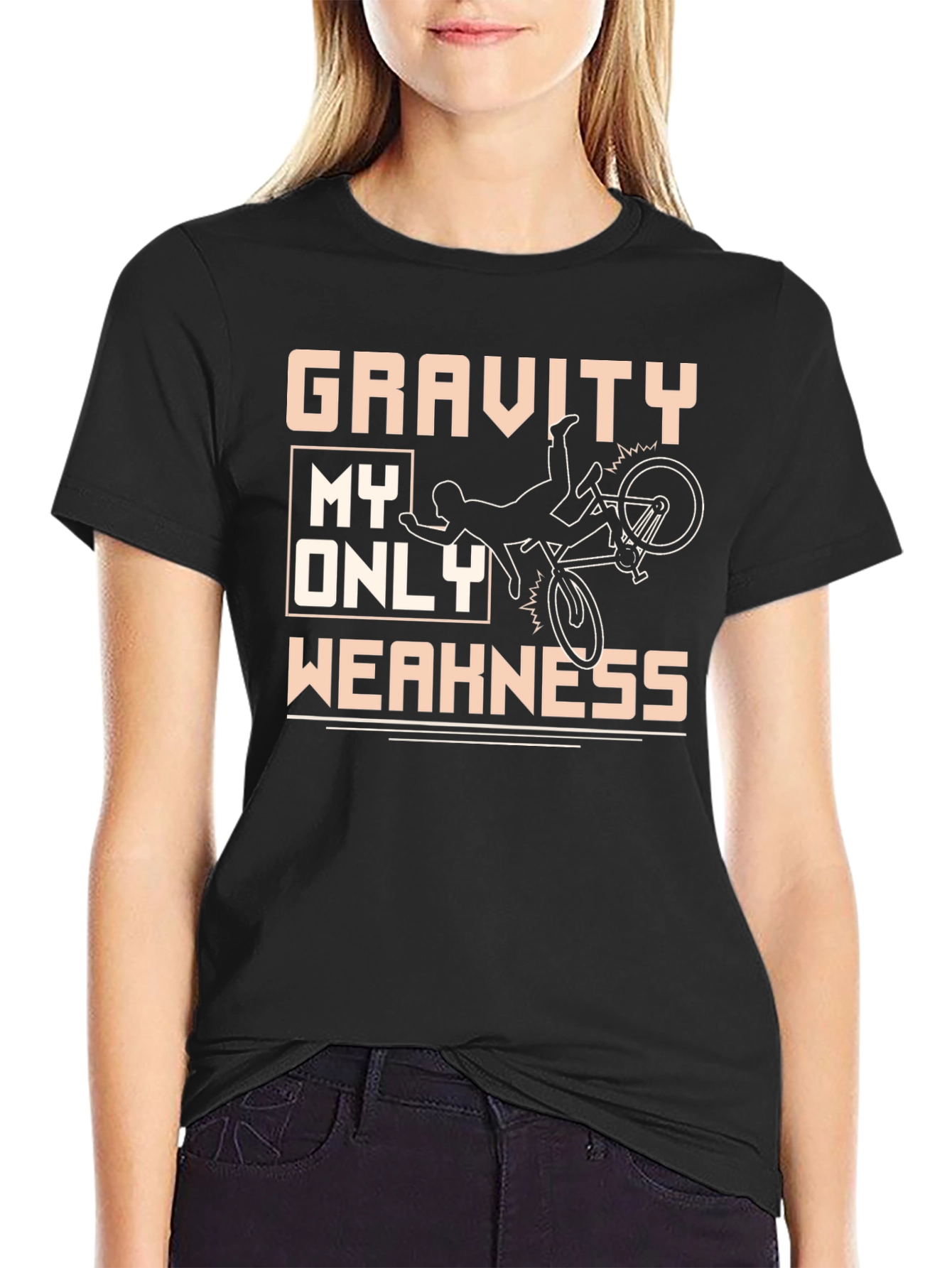 Gravity My Only Weakness Funny Biker T-Shirt