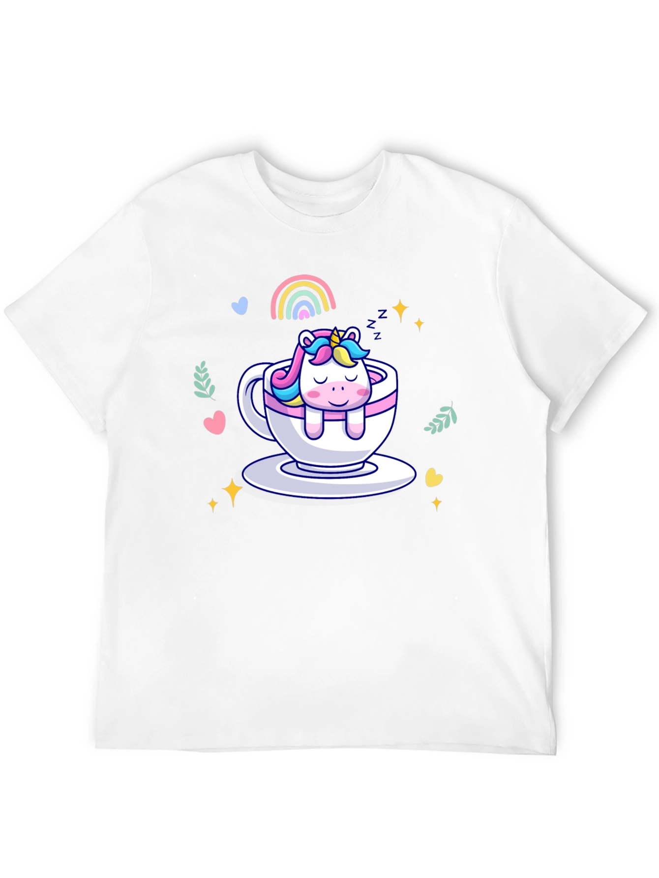 Unicorn in Teacup Graphic Tee - Black
