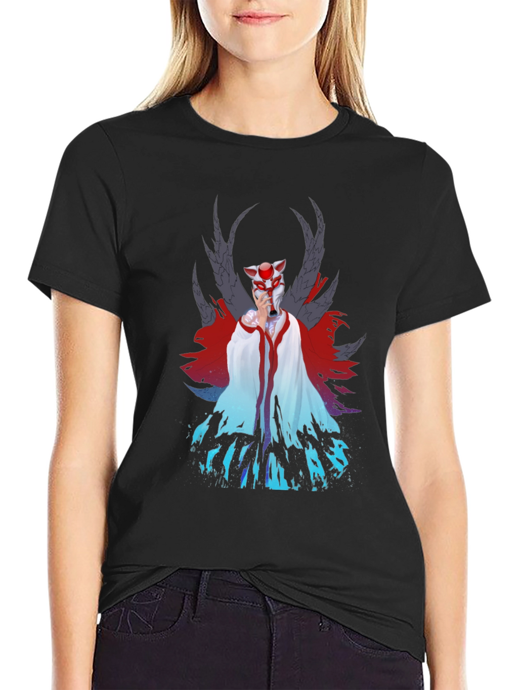 Anime Inspired Graphic Tee - Black