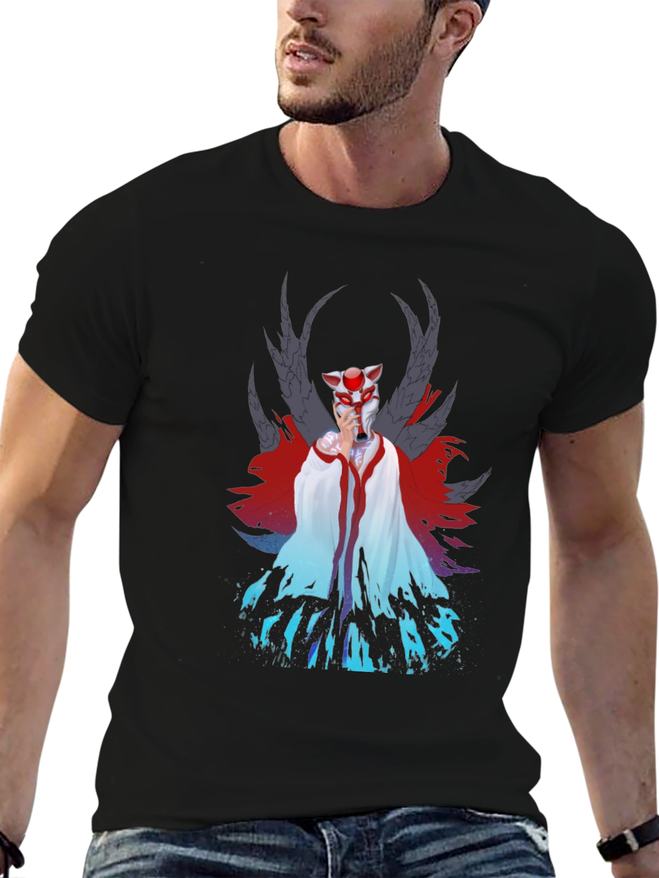 Anime Inspired Graphic Tee - Black