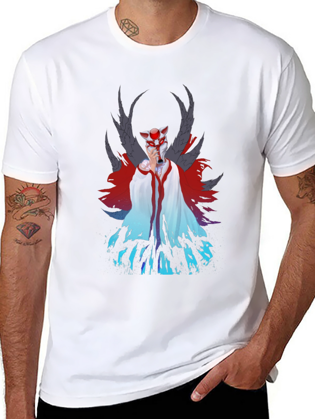 Anime Inspired Graphic Tee - Black